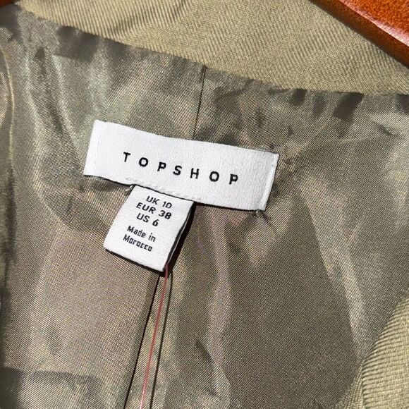 Topshop Blazer Oversized Asymmetrical Professional Business Jacket Size 6 - Picture 8 of 16